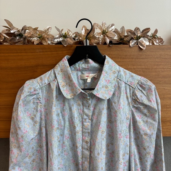 LoveShackFancy Sansom Floral Long Sleeve Top Blouse, Size S - Picture 9 of 16
